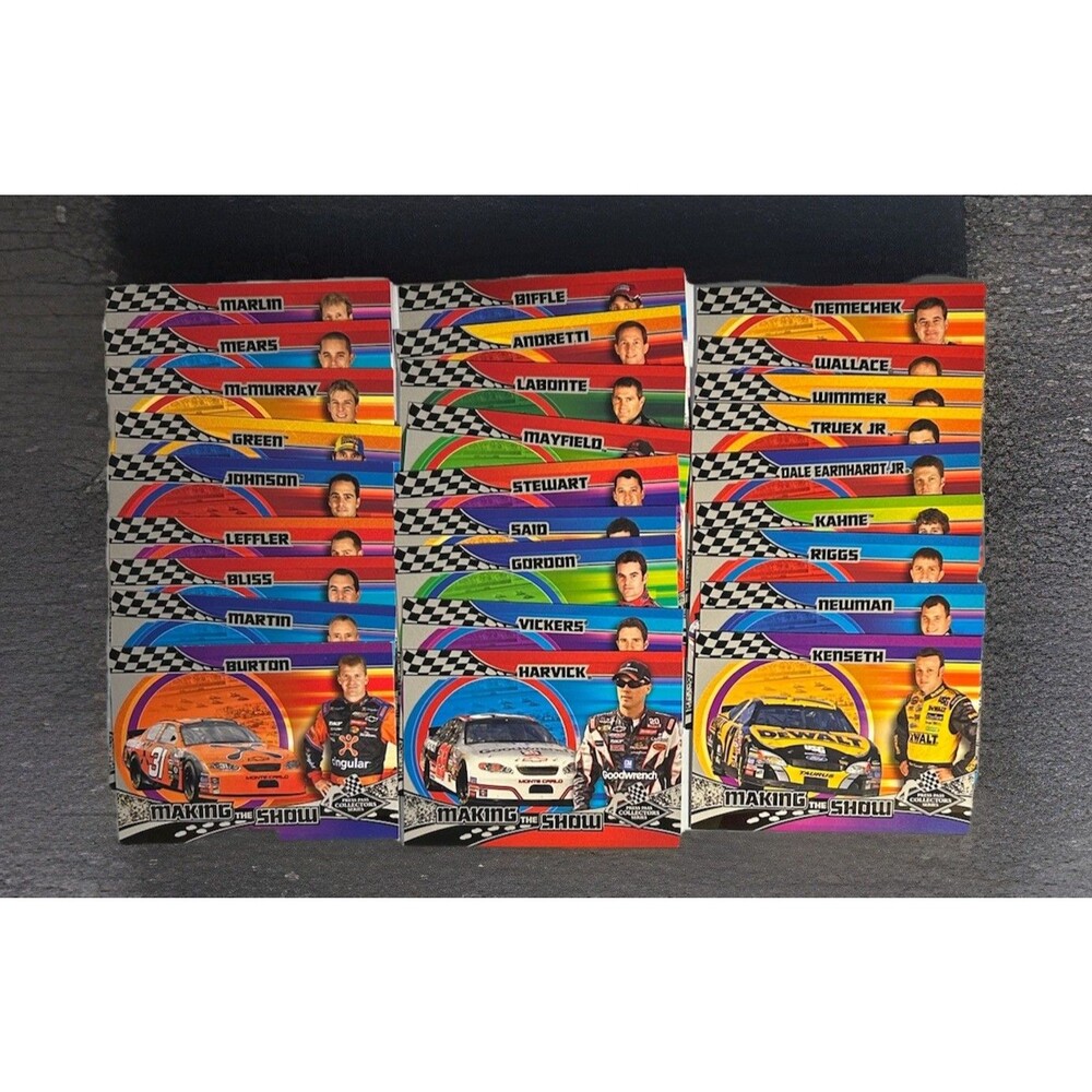 2005 Press Pass Making The Show 27 Card NASCAR  Set- Jr.,Stewart,Gordon,Burton+